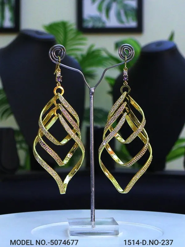Purple_Stone_Golden_Plating_Traditional_Cz_Earrings_For_Women