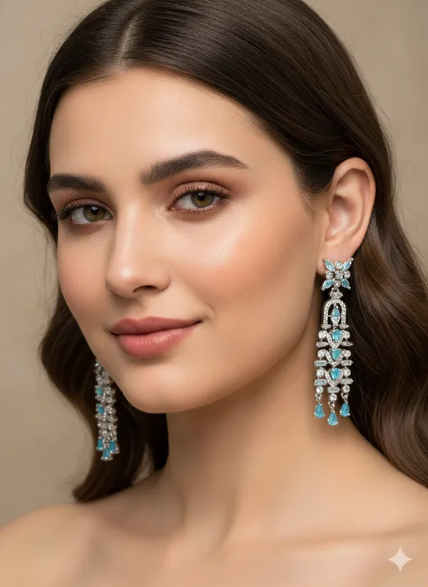Aque_Stone_Silver_Plating_Traditional_Cz_Earrings_For_Women