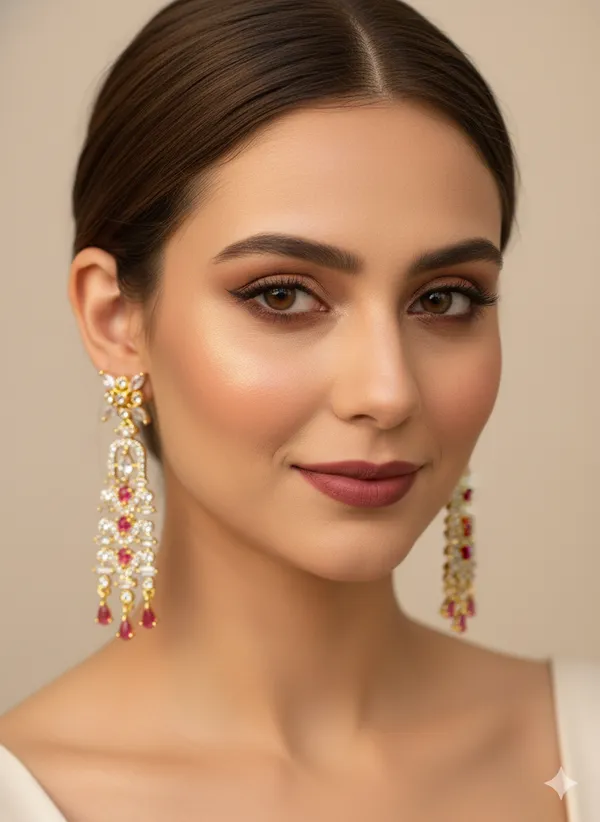 Red_Stone_Golden_Plating_Traditional_Cz_Earrings_For_Women