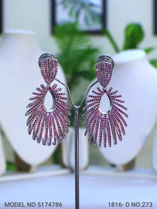 Ruby_Stone_Silver_Plating_Traditional_Cz_Earrings_For_Women