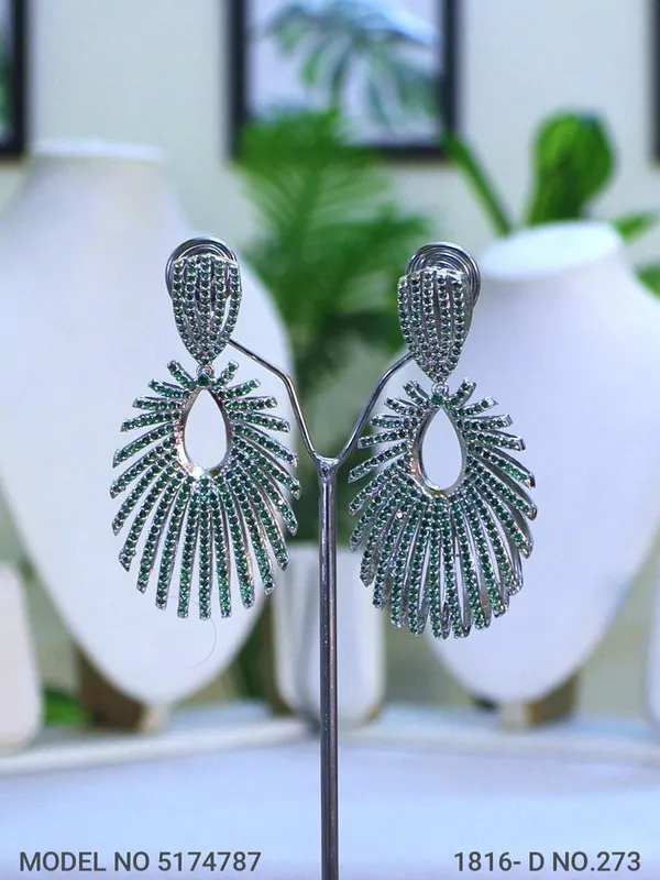 Emerald_Stone_Silver_Plating_Traditional_Cz_Earrings_For_Women