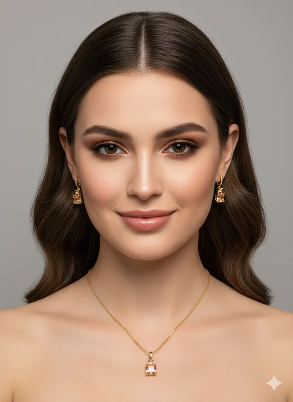 Golden_Plating_Champagne_Traditional_Cz_Pendant_For_Women