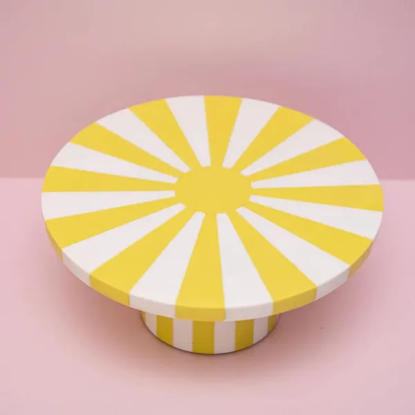 Yellow_Resin_Cake_Stand_Round_Shape,Pizza_Platter,_Cake_Srever_(10X4)_Inch