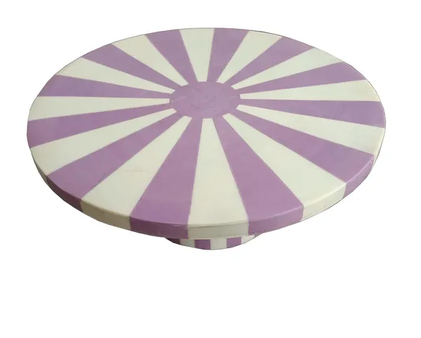 Pink_Resin_Cake_Stand_Inlay_Design,_Pizza_Platter,_Server