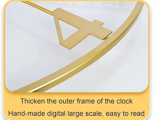 Gold_24_Inch_Metal_Wall_Clock_Decorative_Iron_Metal_For_Home/Living_Room/Bedroom/Dining_Room/Hotel