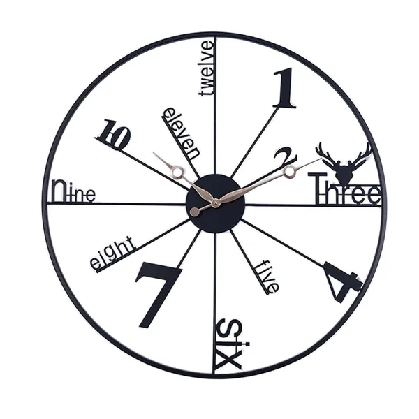 Black_Metal_Wall_Clock_For_Living_Room_Stylish_Latest_Metal_Wall_Watch_With_Alphabet_Design_Wall_Clocks_For_Bedroom_&_Office,_Kitchen_Metal_Wall_Decor