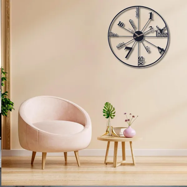 Black_Metal_Wall_Clock_For_Living_Room_Stylish_Latest_Metal_Wall_Watch_With_Alphabet_Design_Wall_Clocks_For_Bedroom_&_Office,_Kitchen_Metal_Wall_Decor