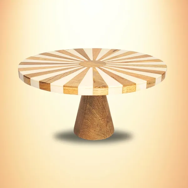 Light_Brown_Superior_Round_Wooden_Cake_Stand_For_Cake_Cutting_&_360_Degree_Rotating_Cake_Stand_And_Desserts_Display_Stand_Wooden_Tray_For_Events_&_Special_Occasions