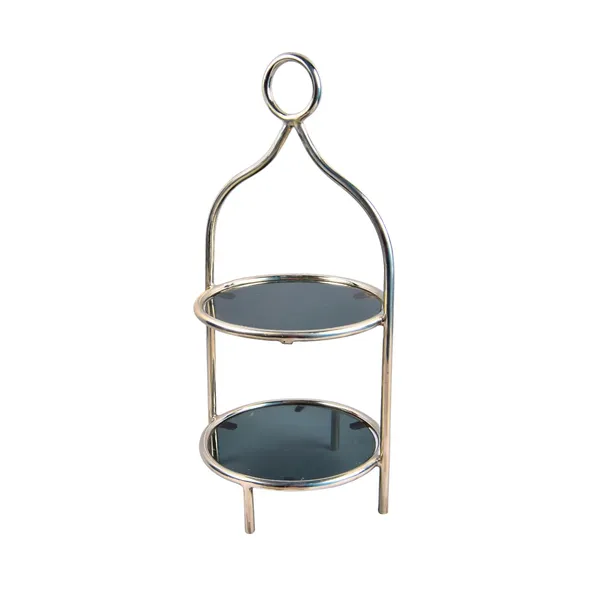 Black_Glass_Silver_Metal_2_Tier_Cake_Stand_With_Glass_&_Silver_Metal_Serving_Platters_For_Snacks_|_Cupcake_Stand_Ideal_For_Wedding,_Party_&_Table_Decoration_Items