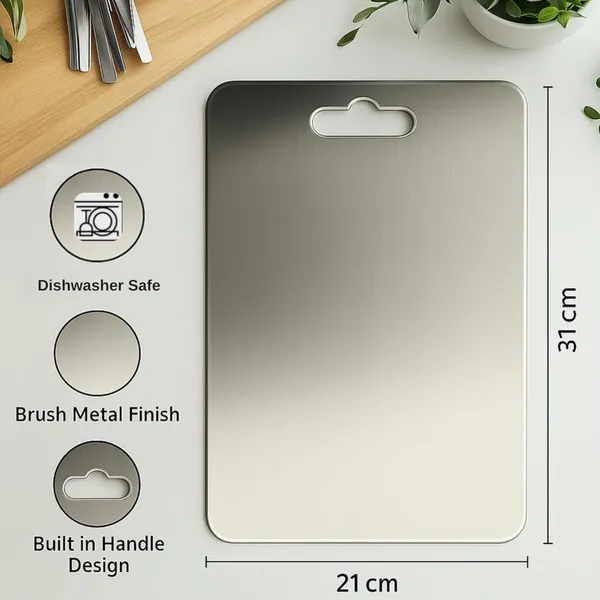 Silver_Stainless_Steel_Chopping_Board_With_Handle_31X21_Cm_|_Rust-Free,_Non-Slip_Surface_Cutting_Board_Steel_For_Meat,_Fruit_&_Vegetables_|_Durable_&_Hygienic