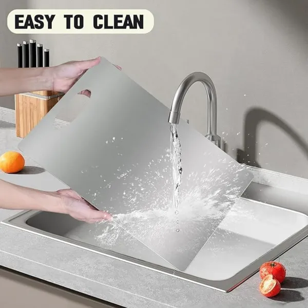 Silver_Stainless_Steel_Chopping_Board_With_Handle_31X21_Cm_|_Rust-Free,_Non-Slip_Surface_Cutting_Board_Steel_For_Meat,_Fruit_&_Vegetables_|_Durable_&_Hygienic