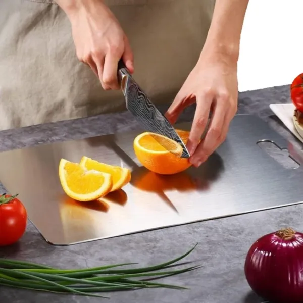 Silver_Stainless_Steel_Chopping_Board_With_Handle_31X21_Cm_|_Rust-Free,_Non-Slip_Surface_Cutting_Board_Steel_For_Meat,_Fruit_&_Vegetables_|_Durable_&_Hygienic