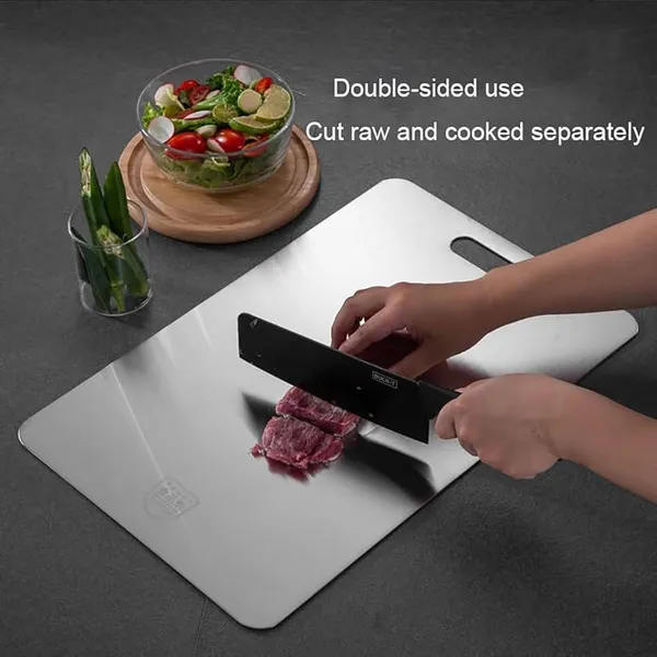 Silver_Stainless_Steel_Chopping_Board_With_Handle_31X21_Cm_|_Rust-Free,_Non-Slip_Surface_Cutting_Board_Steel_For_Meat,_Fruit_&_Vegetables_|_Durable_&_Hygienic
