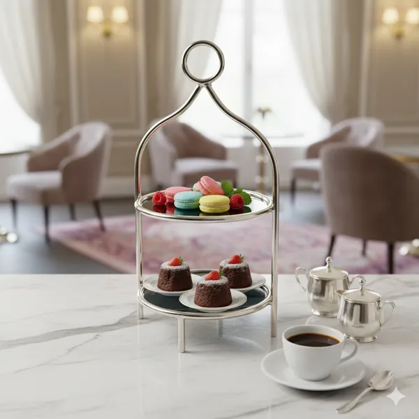 Black_Glass_Silver_Metal_2_Tier_Cake_Stand_With_Glass_&_Silver_Metal_Serving_Platters_For_Snacks_|_Cupcake_Stand_Ideal_For_Wedding,_Party_&_Table_Decoration_Items