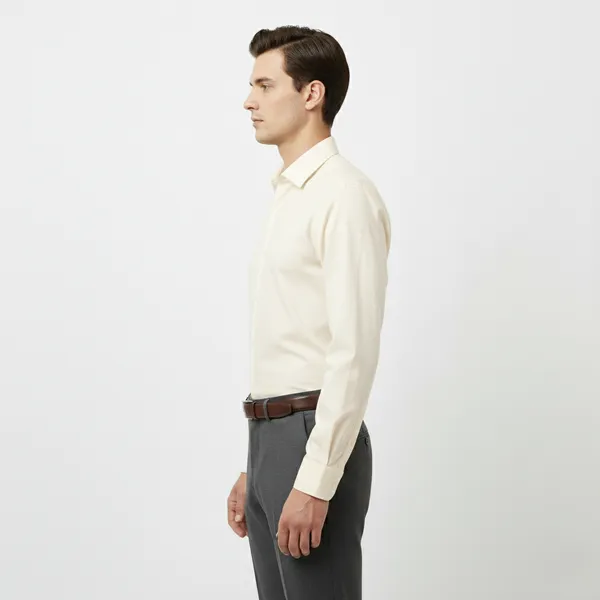 White_&_Cream_Polly_Viscose_Slim_Fit_Formal_Shirt_For_Men