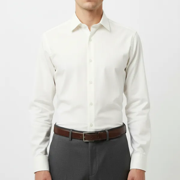 White_Polly_Viscose_Slim_Fit_Formal_Shirt_For_Men