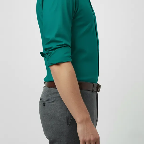 Blue_Teal_Polly_Viscose_Slim_Fit_Formal_Shirt_For_Men