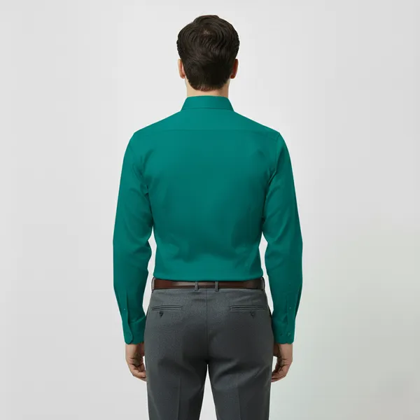 Blue_Teal_Polly_Viscose_Slim_Fit_Formal_Shirt_For_Men