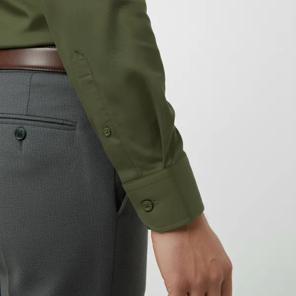 Military_Green_&_Plum_Polly_Viscose_Slim_Fit_Formal_Shirt_For_Men