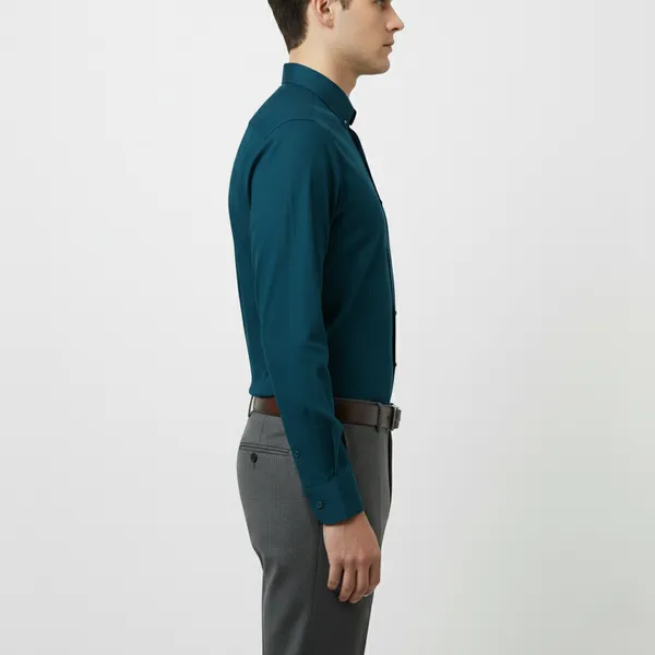 Dark_Teal_Polly_Viscose_Slim_Fit_Formal_Shirt_For_Men