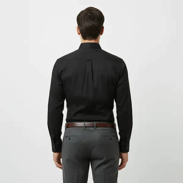 Black_Polly_Viscose_Slim_Fit_Formal_Shirt_For_Men