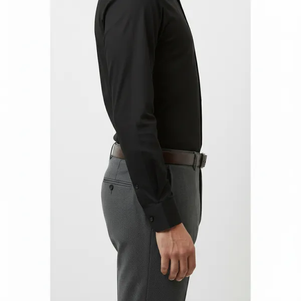 Black_Polly_Viscose_Slim_Fit_Formal_Shirt_For_Men