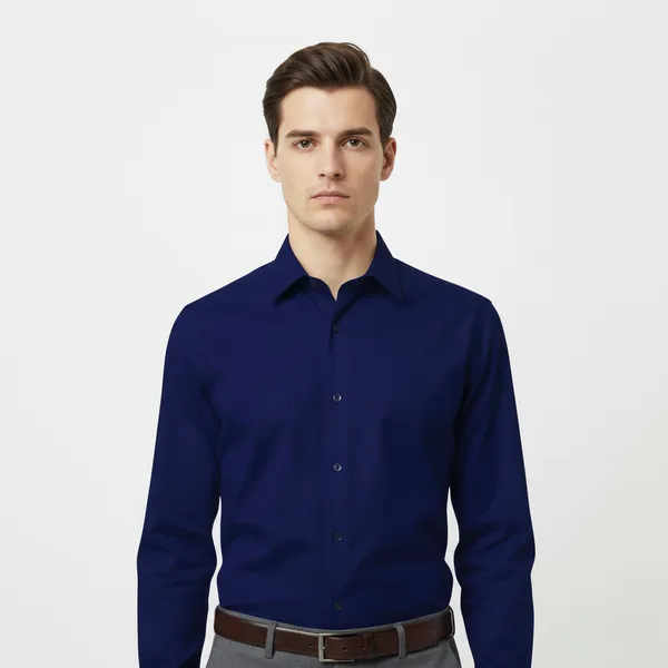 Royal_Blue_Polly_Viscose_Slim_Fit_Formal_Shirt_For_Men