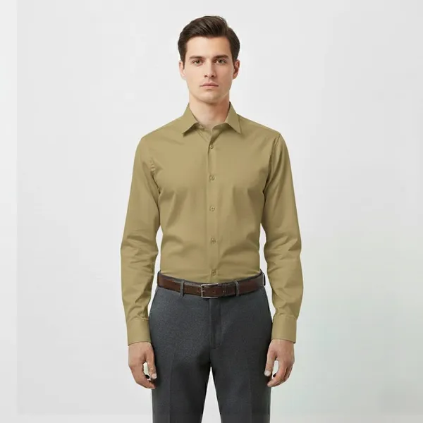 Desert_Green_Polly_Viscose_Slim_Fit_Formal_Shirt_For_Men