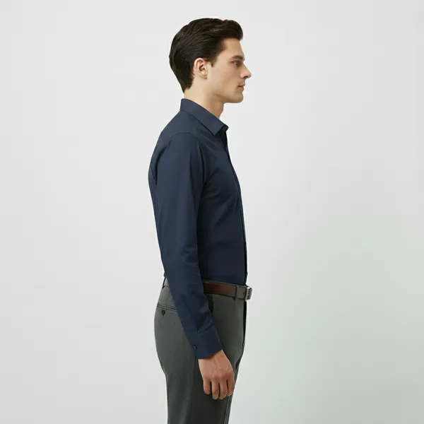 Navy_Blue_Polly_Viscose_Slim_Fit_Formal_Shirt_For_Men