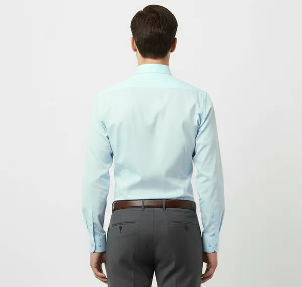 Sky_Blue_Polly_Viscose_Slim_Fit_Formal_Shirt_For_Men