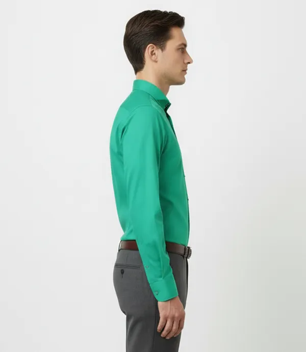 Teal_Green_Polly_Viscose_Slim_Fit_Formal_Shirt_For_Men