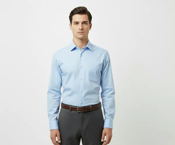 Light_Blue_Polly_Viscose_Slim_Fit_Formal_Shirt_For_Men