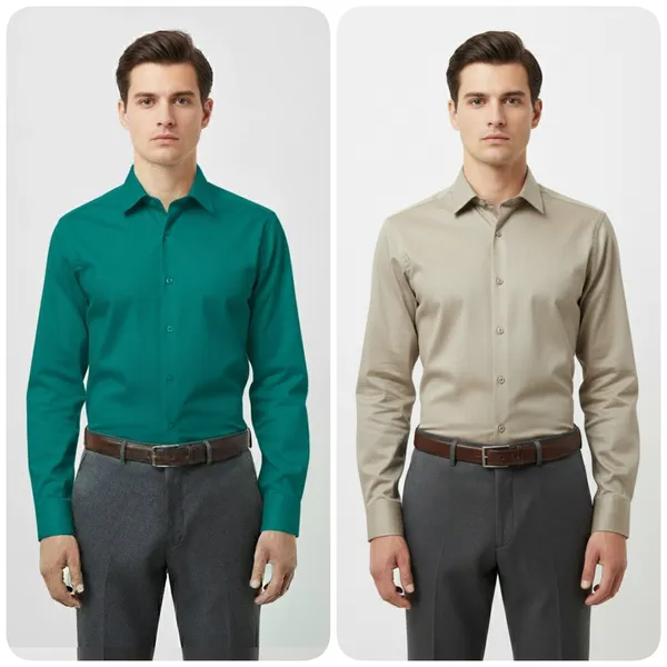 Dusty_Grey_&_Teal_Blue_Polly_Viscose_Slim_Fit_Formal_Shirt_For_Men