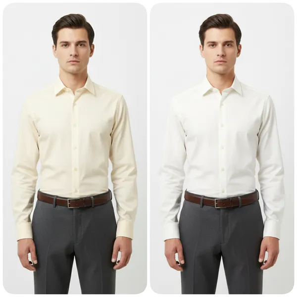 White_&_Cream_Polly_Viscose_Slim_Fit_Formal_Shirt_For_Men
