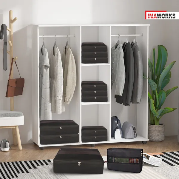 Pack_of_3_|_Travel_Organizer_3_Set_Packing_Cubes_Travel_Luggage_Packing_Organizers_Set_Cloth_Storage_Bags_(Large,_Medium_and_Small_Cube,_Black,_Laminated_Fabric)
