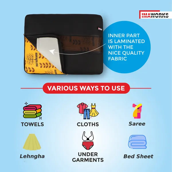 Pack_Of_4_|_Clothes_Storage_Box/Covers/Bags_with_Zip_Big_(18_x_13_x_4.5_inch)_as_Wardrobe_Organizer_for_Huge_Silk_Saree/Big_Lehenga/Dresses/Shirts/Trousers/Gown/Quilts_-_Black