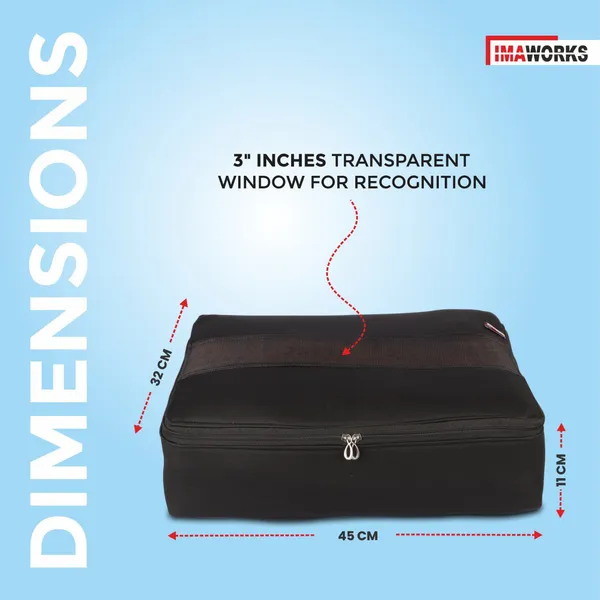 Pack_Of_4_|_Clothes_Storage_Box/Covers/Bags_with_Zip_Big_(18_x_13_x_4.5_inch)_as_Wardrobe_Organizer_for_Huge_Silk_Saree/Big_Lehenga/Dresses/Shirts/Trousers/Gown/Quilts_-_Black