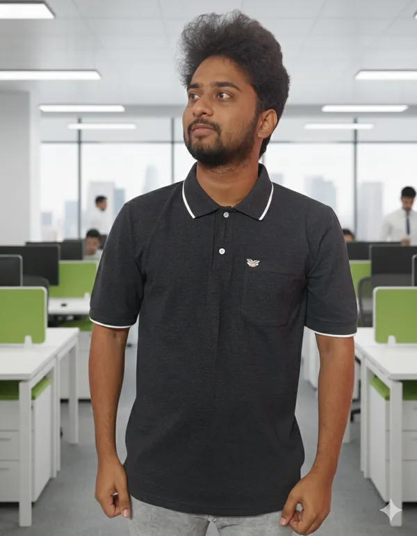 Charcoal_Classic_Men’S_Polo_Neck_T-Shirt_For_Men