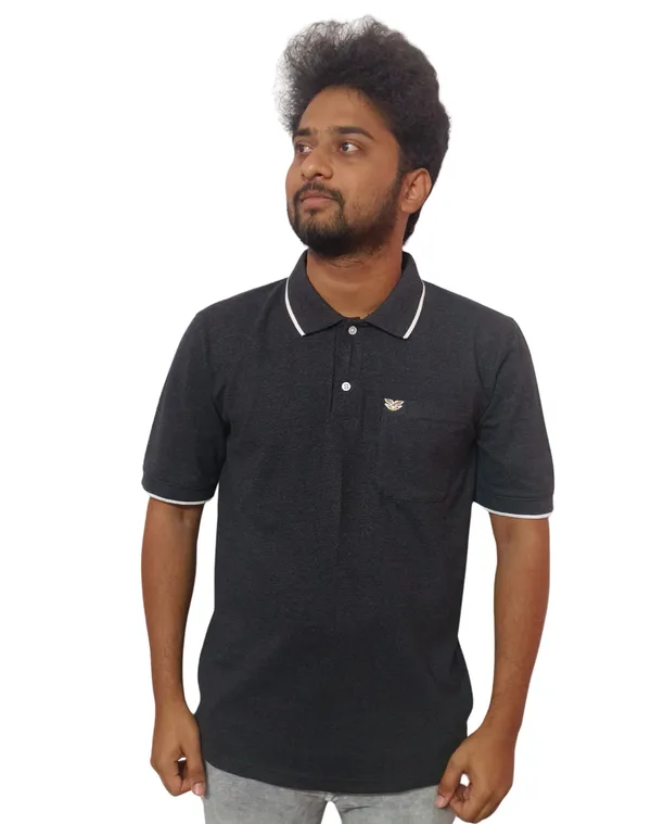 Charcoal_Classic_Men’S_Polo_Neck_T-Shirt_For_Men