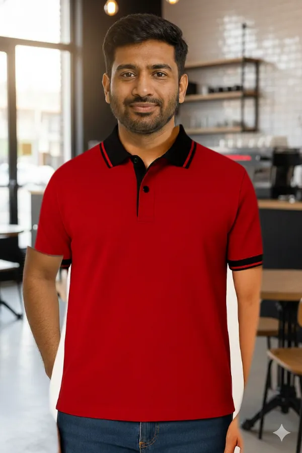 Red_&_Black_Airtex_220_Gsm_Regular_Fit_T-Shirt_For_Men