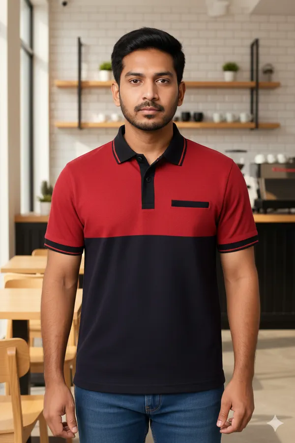 Red_&_Black_Airtex_220_Gsm_Regular_Fit_T-Shirt_For_Men