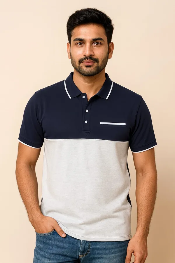 Navy_&_White_Airtex_220_GSM_Polo_T-shirt_For_Men