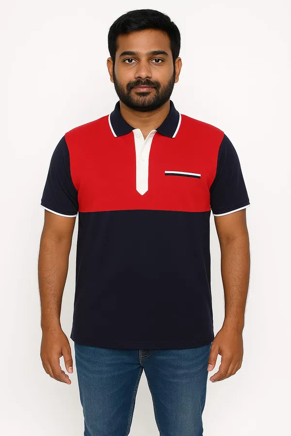 Red_&_Navy_Airtex_220_GSM_Polo_T-shirt_For_Men