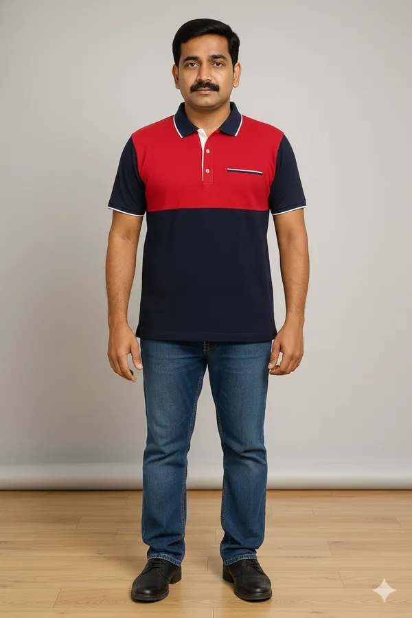 Red_&_Navy_Airtex_220_GSM_Polo_T-shirt_For_Men