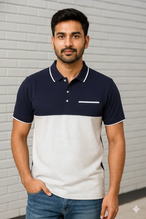 Navy_&_White_Airtex_220_GSM_Polo_T-shirt_For_Men