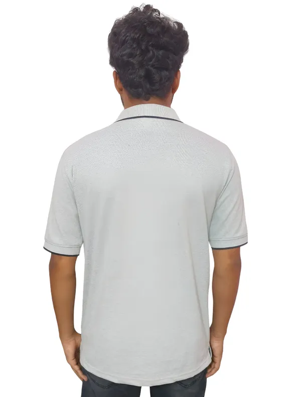Grey_Comfort_Fit_Polo_Neck_Men’S_T-Shirt_For_Men