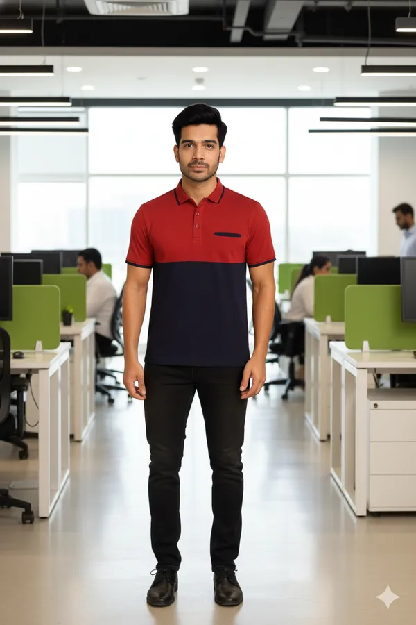 Red_&_Black_Airtex_220_Gsm_Regular_Fit_T-Shirt_For_Men
