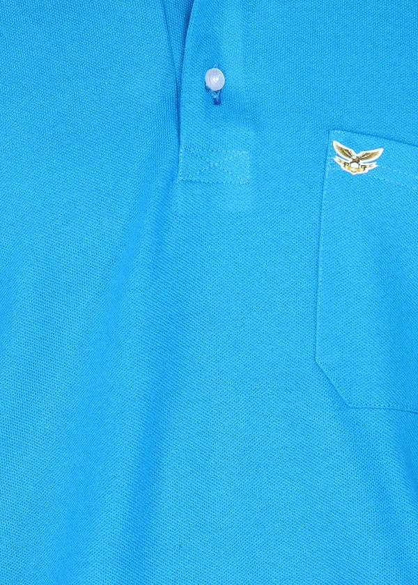 Turqouise_Modern_Fit_Polo_Neck_T-Shirt_For_Men