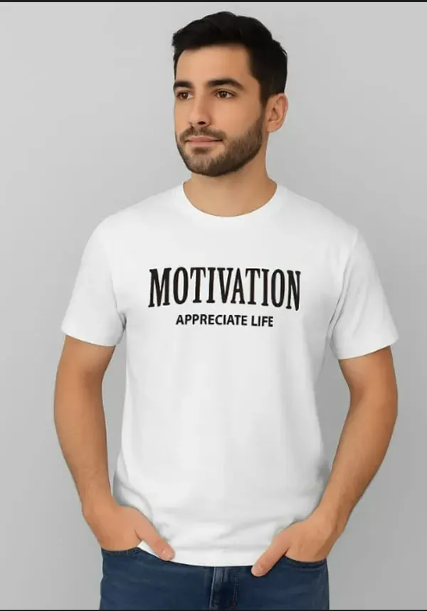 White_Casual_Round_Neck_Men’S_T-Shirt_For_Men