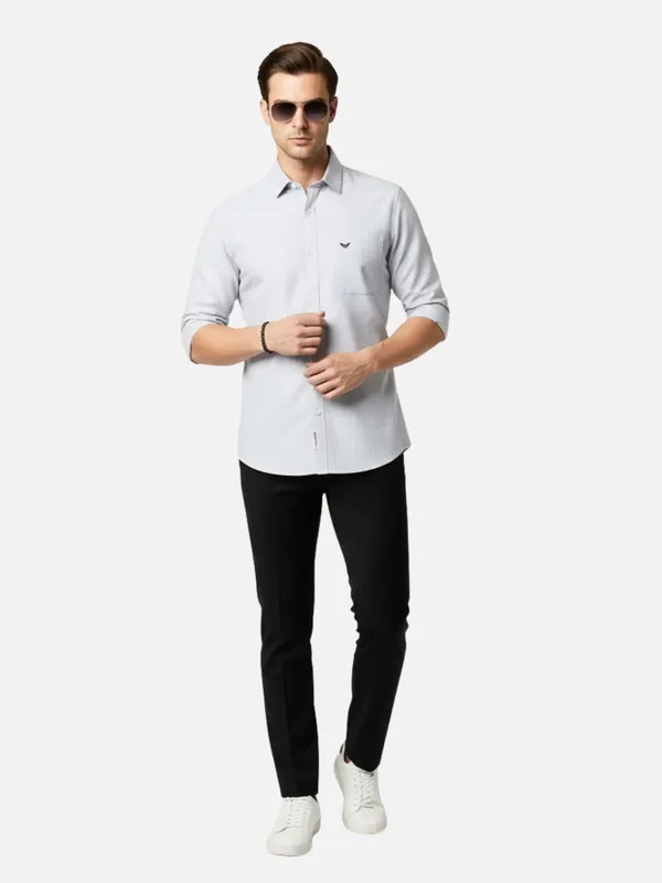 Ice_Blue_Oxford_Cotton_Plain_Shirt_For_Men